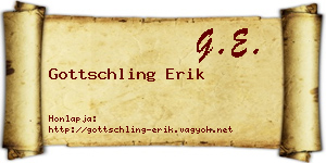 Gottschling Erik névjegykártya